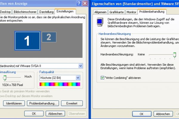 Windows XP Grafikkarteneinstellung