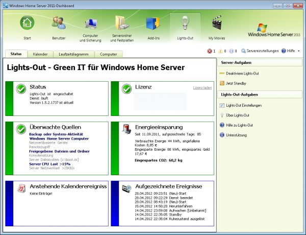 Lights-Out für Windows Home Server 2011 SP2