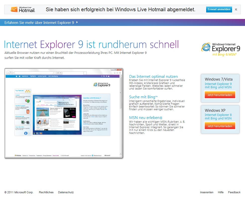 Microsoft Internet Explorer 9