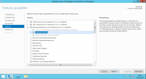 Server 2012 - Assistent zum Hinzufügen von Rollen und Features